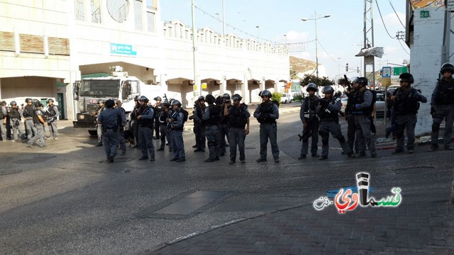 الناصرة : إطلاق قنابل الغاز المسيل للدموع وإعتقال 6 شبان في المظاهرة التضامنية مع غزة